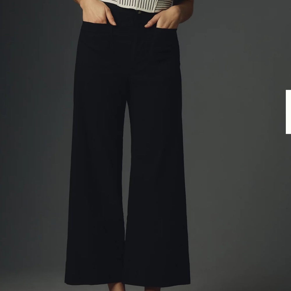 NWT Anthropologie The Colette Cropped Wide-Leg Ponte Pants by Maeve
